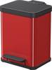 Hailo Öko uno plus M 0619-240 Mülleimer 17 l Stahlblech (B x H x T) 320 x 430 x 340 mm Rot, Schwarz Fuß-Tretmechanik 1 St.