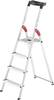Hailo L60 StandardLine 8160-407 Aluminium Stufen-Stehleiter inkl. Werkzeugablage Arbeitshöhe (max.): 2.6 m Silber, Rot, Schwarz EN 131 4.4 kg