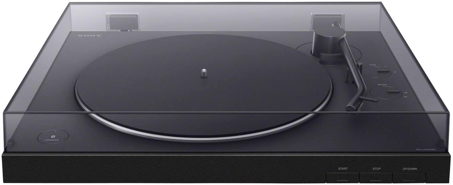 SONY PS-LX310XB12B Plattenspieler + SRS-XB12 BT Lautsprecher Bundle, schwarz (PSLX310BT.CEL)