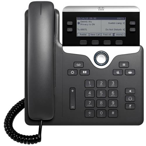 Cisco CP-7821-3PCC-K9= Systemtelefon,VoIP LC-Display Schwarz, Silber