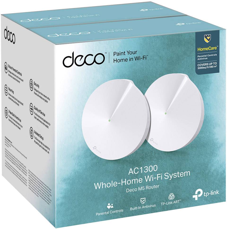 TP-LINK Deco M5(2-Pack) 2er-Pack Mesh-Netzwerk 1300 MBit/s 2.4 GHz, 5 GHz-3