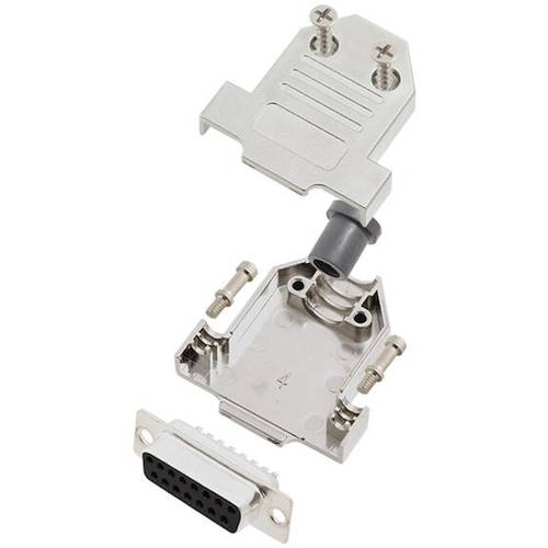 TRU COMPONENTS TCDTNT15MDBSK 7708432 D-SUB Buchsenleisten-Set 180 ° Polzahl: 15 Lötkelch 1 St.