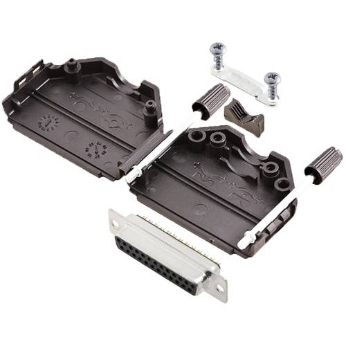 TRU COMPONENTS TCDPPK25BKDBSK 7708472 D-SUB Buchsenleisten-Set 180 ° Polzahl: 25 Lötkelch 1 St.