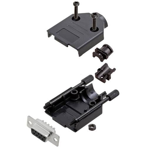 TRU COMPONENTS TCDTPKP09DMSK 7709028 D-SUB Buchsenleisten-Set 180 ° Polzahl: 9 Lötkelch 1 St.