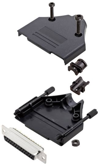 TRU COMPONENTS TCDTPKP25DMSK 7708568 D-SUB Buchsenleisten-Set 180 ° Polzahl: 25 Lötkelch 1 St.