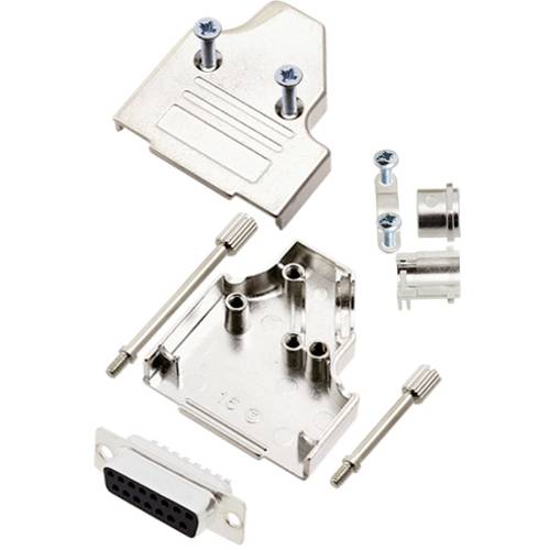 Thumbnail - TRU COMPONENTS TCMHDM3515DMSK 7708660 D-SUB Buchsenleisten-Set 35 ° Polzahl: 15 Lötkelch 1 St.