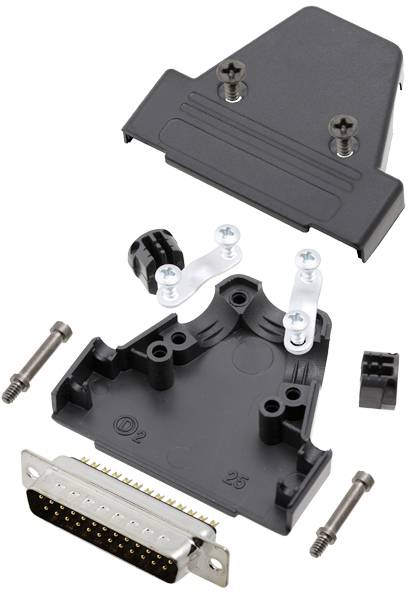 TRU COMPONENTS TCTRIP25DMPK 7708704 D-SUB Stiftleisten-Set 180 ° Polzahl: 25 Lötkelch 1 St.