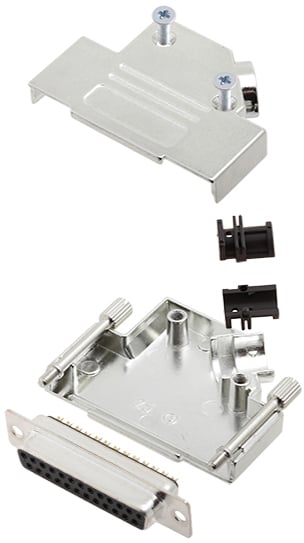 TRU COMPONENTS TCD45ZK25DBSK 7708748 D-SUB Buchsenleisten-Set 45 ° Polzahl: 25 Lötkelch 1 St.