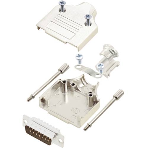 TRU COMPONENTS TCMHDM15DMPK 7708868 D-SUB Stiftleisten-Set 180 ° Polzahl: 15 Lötkelch 1 St.