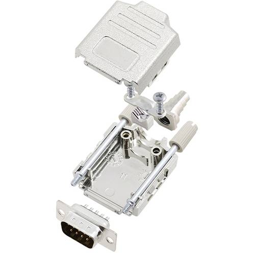 TRU COMPONENTS TCDPPK09MDMPK 7708888 D-SUB Stiftleisten-Set 180 ° Polzahl: 9 Lötkelch 1 St.