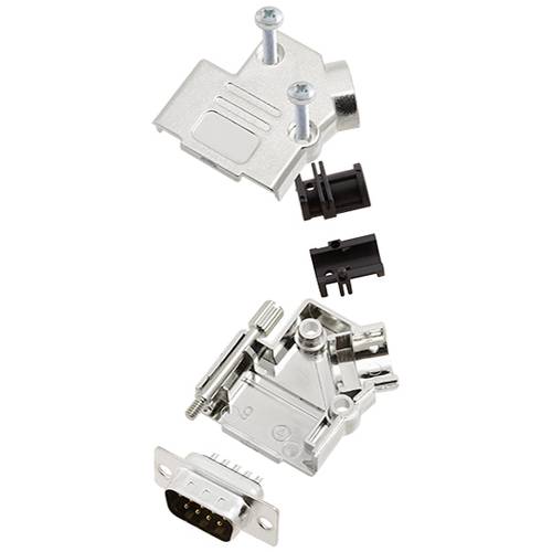 TRU COMPONENTS TCD45PKM09DBPK 7708904 D-SUB Stiftleisten-Set 45 ° Polzahl: 9 Lötkelch 1 St.
