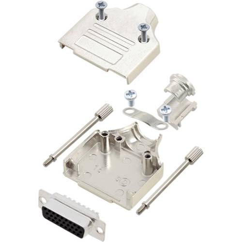 TRU COMPONENTS TCMHDM15HDS26K 7708944 D-SUB Buchsenleisten-Set 180 ° Polzahl: 26 Lötkelch 1 St.