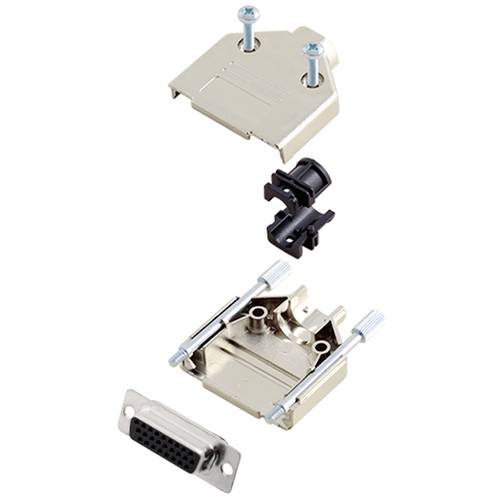 TRU COMPONENTS TCDTPKM15HDS26K 7709028-SR D-SUB Buchsenleisten-Set 180 ° Polzahl: 26 Lötkelch 1 St.