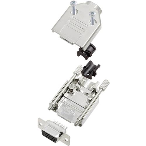 TRU COMPONENTS TCDTPKM09HDS15K 7709164-SR D-SUB Buchsenleisten-Set 180 ° Polzahl: 15 Lötkelch 1 St.