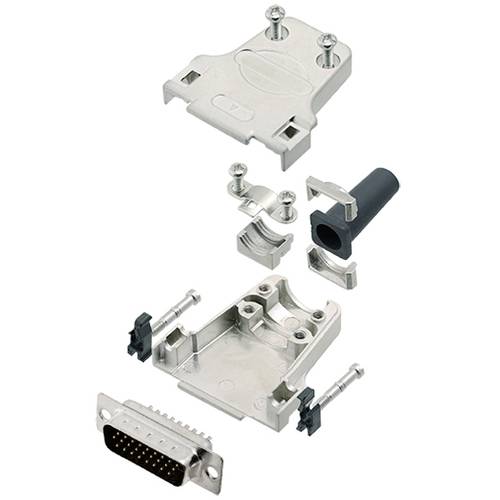 TRU COMPONENTS TCDTZF15HDP26K 7709392 D-SUB Stiftleisten-Set 180 ° Polzahl: 26 Lötkelch 1 St.