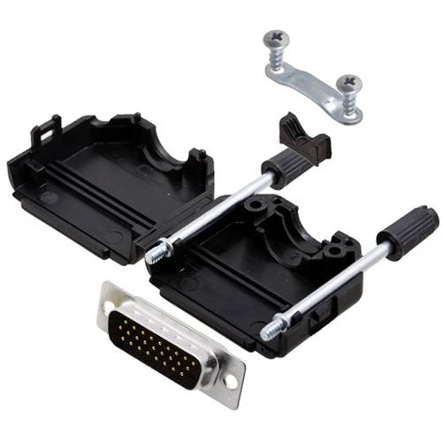 TRU COMPONENTS TCDPPK15BKHDP26K 7709416 D-SUB Stiftleisten-Set 180 ° Polzahl: 26 Lötkelch 1 St.