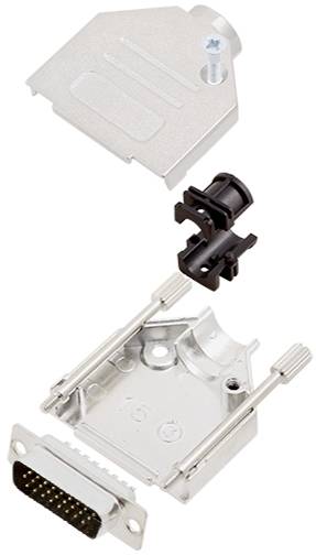 TRU COMPONENTS TCDTZK15HDP26K 7709476 D-SUB Stiftleisten-Set 180 ° Polzahl: 26 Lötkelch 1 St.