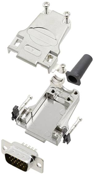 TRU COMPONENTS TCDTZF09HDP15K 7709536 D-SUB Stiftleisten-Set 180 ° Polzahl: 15 Lötkelch 1 St.