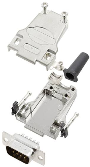 TRU COMPONENTS TCDTZF09DMPK 7709748 D-SUB Stiftleisten-Set 180 ° Polzahl: 9 Lötkelch 1 St.