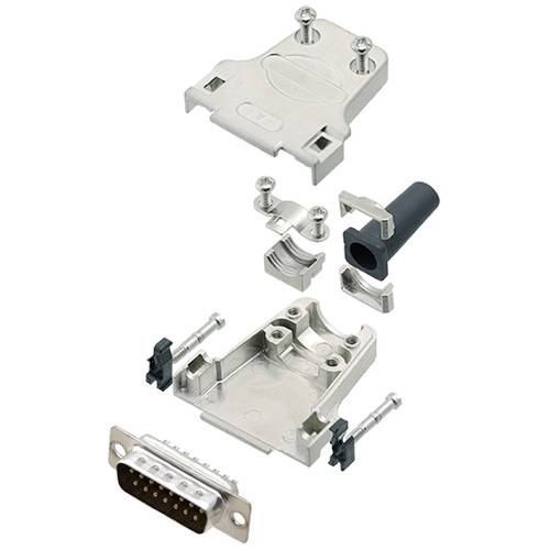 TRU COMPONENTS TCDTZF15DBPK 7709800 D-SUB Stiftleisten-Set 180 ° Polzahl: 15 Lötkelch 1 St.