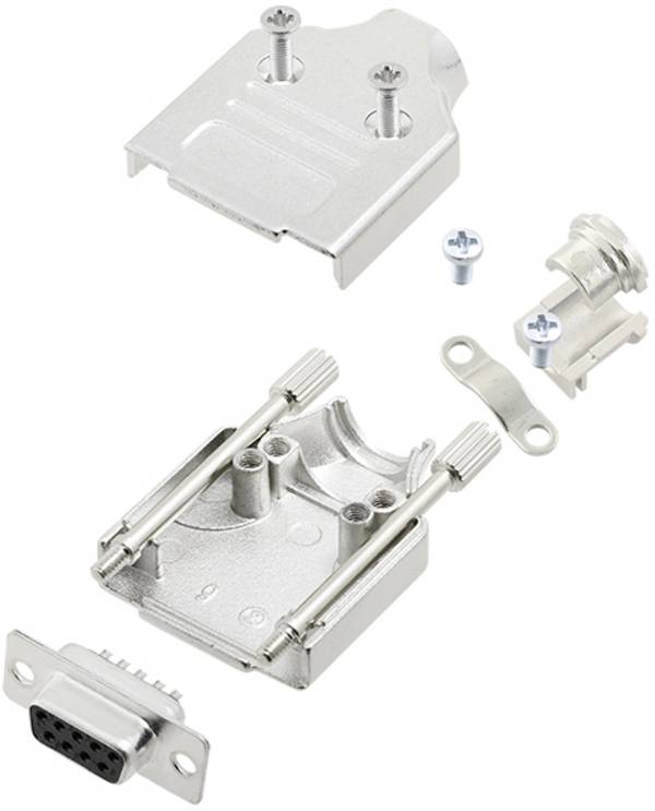TRU COMPONENTS TCMHDM09DBSK 7709884 D-SUB Buchsenleisten-Set 180 ° Polzahl: 9 Lötkelch 1 St.