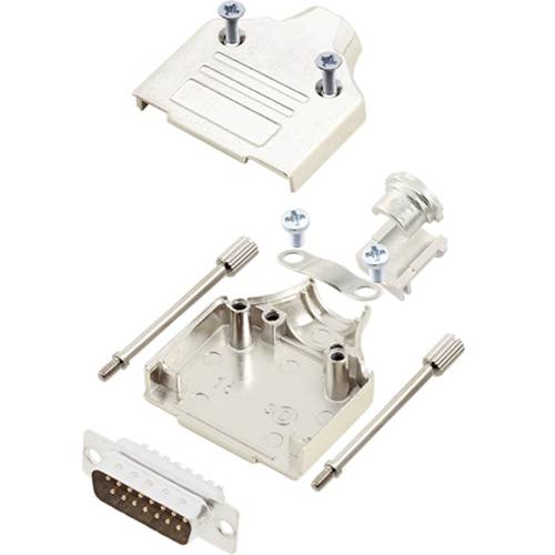 TRU COMPONENTS TCMHDM15DBPK 7709936 D-SUB Stiftleisten-Set 180 ° Polzahl: 15 Lötkelch 1 St.