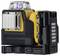 Ein gelbes und schwarzes Lasergerät der Marke DeWalt, Modell XR, 12V, wird aus seitlicher Perspektive gezeigt.