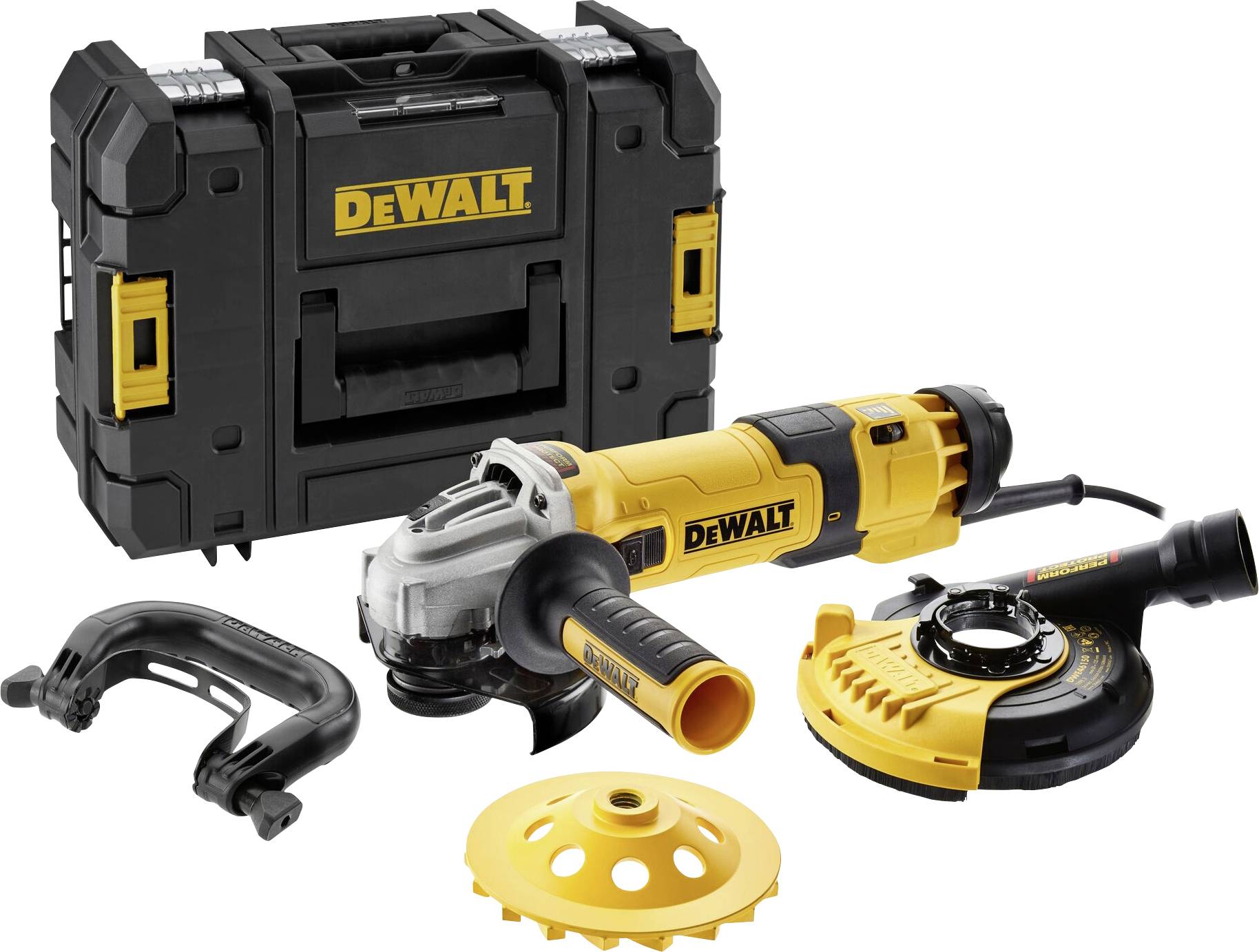 DEWALT DWE4257KT DWE4257KT-QS Vinkelslip 125 mm inkl. Tillbehör 1500 W