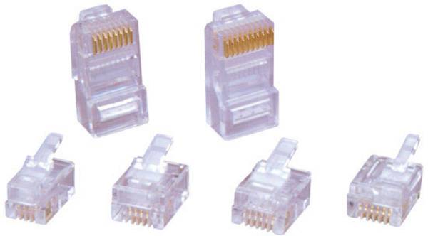 TRU COMPONENTS Western RJ 11 Steckverbinder 7712828 Stecker, gerade Polzahl Sensoren 6P4C 1 St.