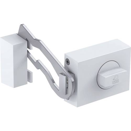 Basi 1306-0201 Türzusatzschloss mit Sperrbügel Weiß (glänzend)