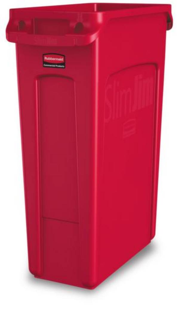 Abfalleimer SLIM JIM® Volumen 87 l mit Lüftungskanälen rot. Vepa Bins Groothandel B.V. 57280449