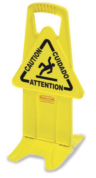 Warnschild gelb Achtung Rutschgefahr m.ausklappbarem Standfuß