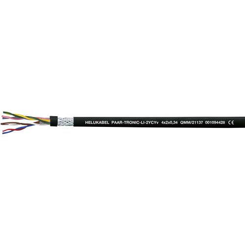 Helukabel 21129 Datenleitung Li-2YCYv 2 x 2 x 0.22 mm² Schwarz 100 m