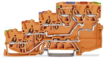 WAGO 2000-5457/1102-953 Vierleiter-Initiatorenklemme 7 mm Push-In-Klemme Orange 15 St.