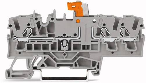 WAGO 2002-1771/401-000 Dreistock-Trenn- und Messklemme 5.20 mm Push-In-Klemme Grau 50 St.