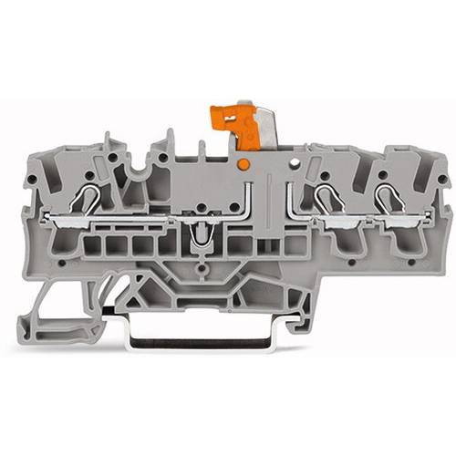 WAGO 2002-1771/401-000 Dreistock-Trenn- und Messklemme 5.20 mm Push-In-Klemme Grau 50 St.