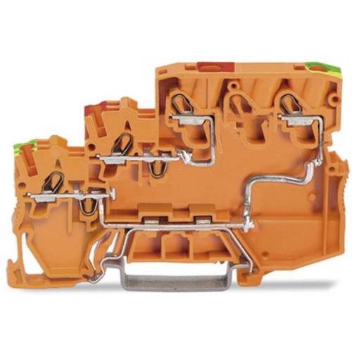 WAGO 2000-5357/101-000 Dreistock-Aktorenklemme 7 mm Push-In-Klemme Orange 15 St.