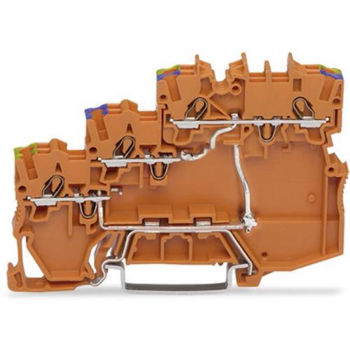 WAGO 2000-5377/102-000 Dreistock-Aktorenklemme 7 mm Push-In-Klemme Orange 15 St.
