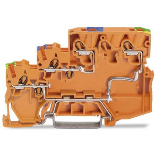 WAGO 2000-5357/102-000 Dreistock-Aktorenklemme 7 mm Push-In-Klemme Orange 15 St.
