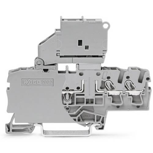 WAGO 2002-1711/1000-542 Dreistock-Sicherungsklemme 6.20 mm Push-In-Klemme Grau 50 St.