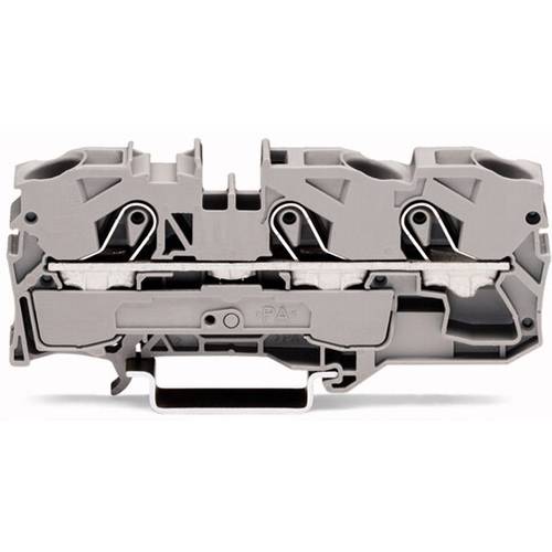 Thumbnail - WAGO 2010-1309 Dreistock-Durchgangsklemme 10 mm Push-In-Klemme Lichtgrau 25 St.