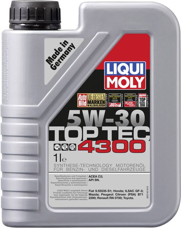Liqui Moly Top Tec 4300 5W-30 3740 Leichtlaufmotoröl 1 l