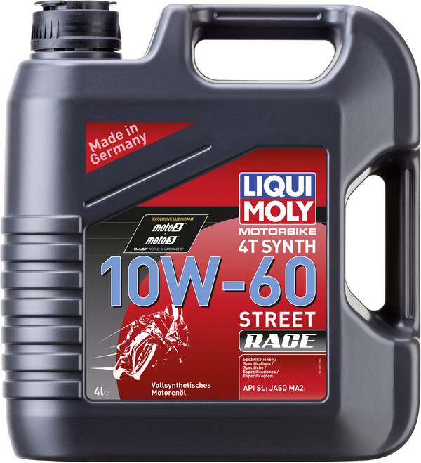 Liqui Moly Motorbike 4T Synth 10W-60 Street Race 1687 4-Takt-Motoröl 4 l