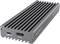 'Externes NVMe-Gehäuse mit Aluminium-Kühlrippen, USB-C Anschluss. Modellnummer: IB-1817M-C31.'