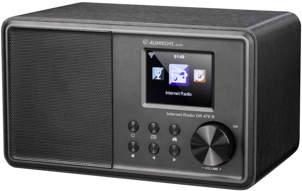 DR 470 N Internet Tischradio UKW AUX, DLNA, WLAN, Internetradio DLNA-fähig Schwarz