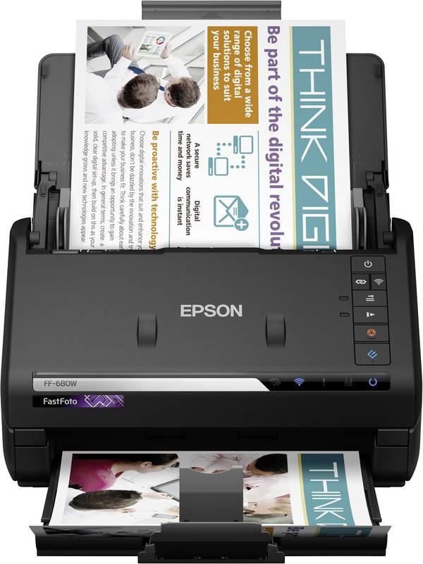 Epson FastFoto FF-680W Duplex-Dokumentenscanner  A4 600 x 600 dpi 45 Seiten/min USB-A (USB 3.2 Gen 1), Wi-Fi 4 (802.11n)