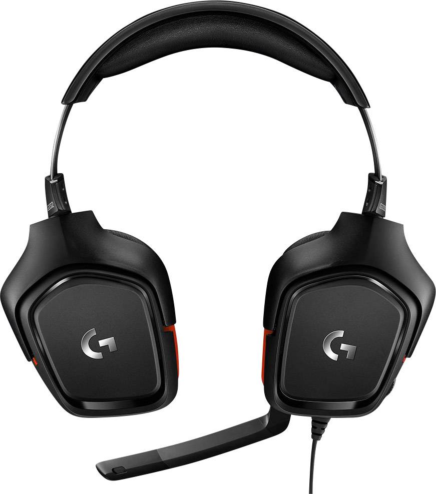 Logitech Gaming G332 Over Ear Headset kabelgebunden Stereo Schwarz, Rot Lautstärkeregelung, Mikrofon-Stummschaltung Gami-2