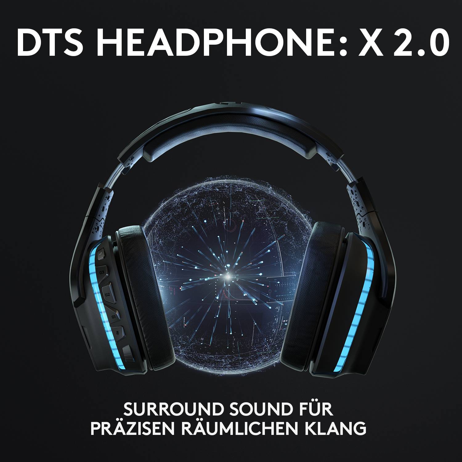 Logitech Gaming G635 Over Ear Headset kabelgebunden 7.1 Surround Schwarz, RGB Lautstärkeregelung, Mikrofon-Stummschaltun-11