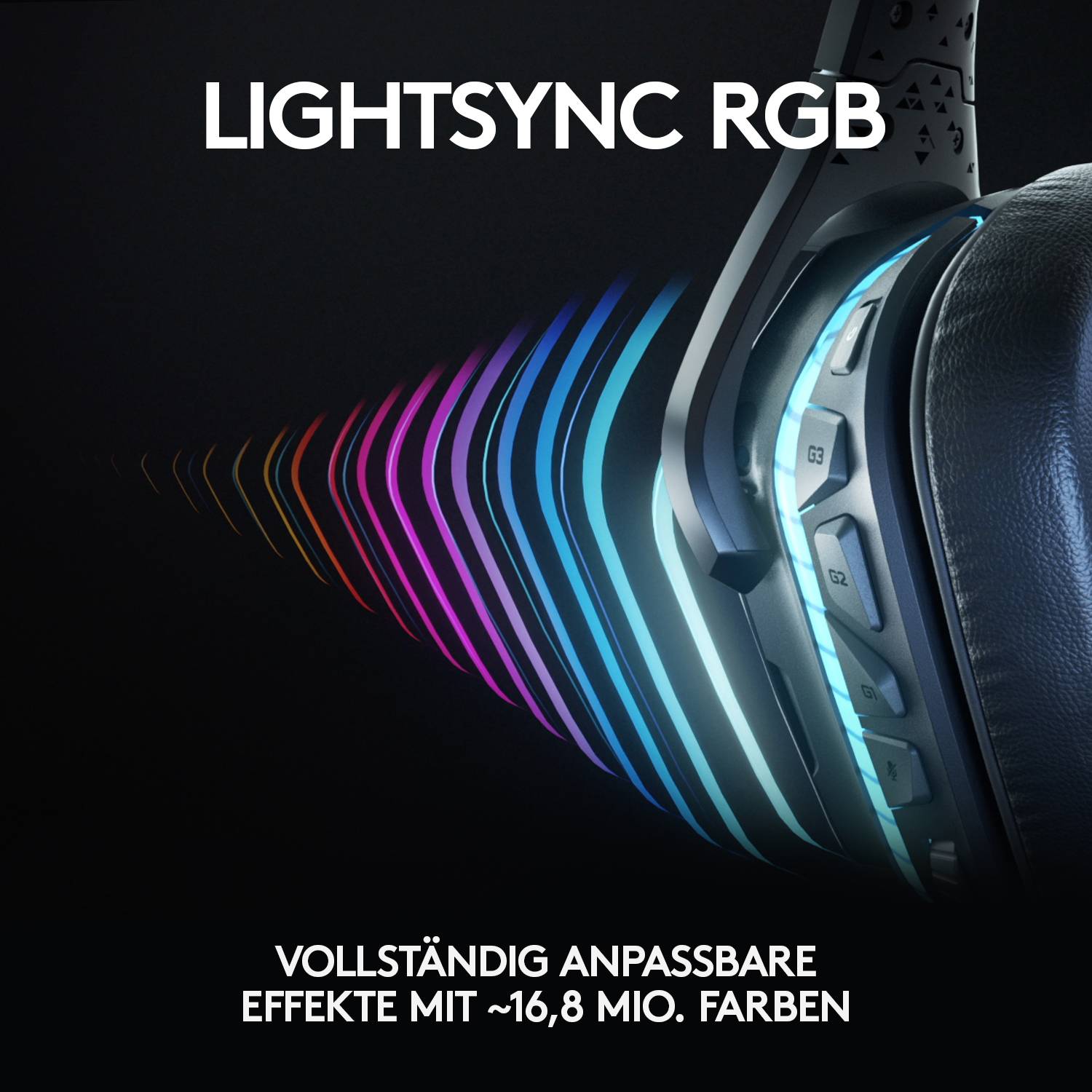 Logitech Gaming G635 Over Ear Headset kabelgebunden 7.1 Surround Schwarz, RGB Lautstärkeregelung, Mikrofon-Stummschaltun-12