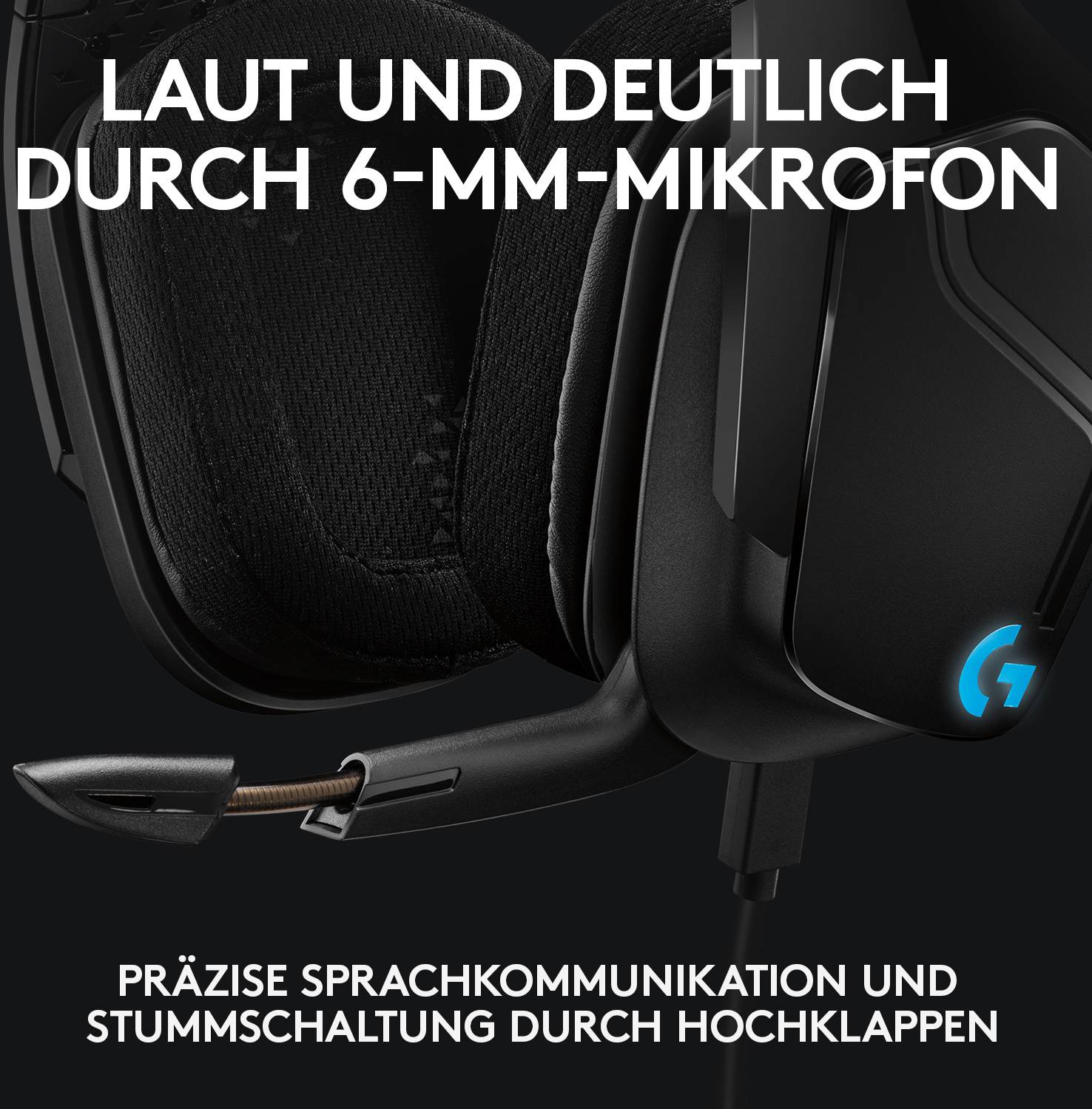 Logitech Gaming G635 Over Ear Headset kabelgebunden 7.1 Surround Schwarz, RGB Lautstärkeregelung, Mikrofon-Stummschaltun-15
